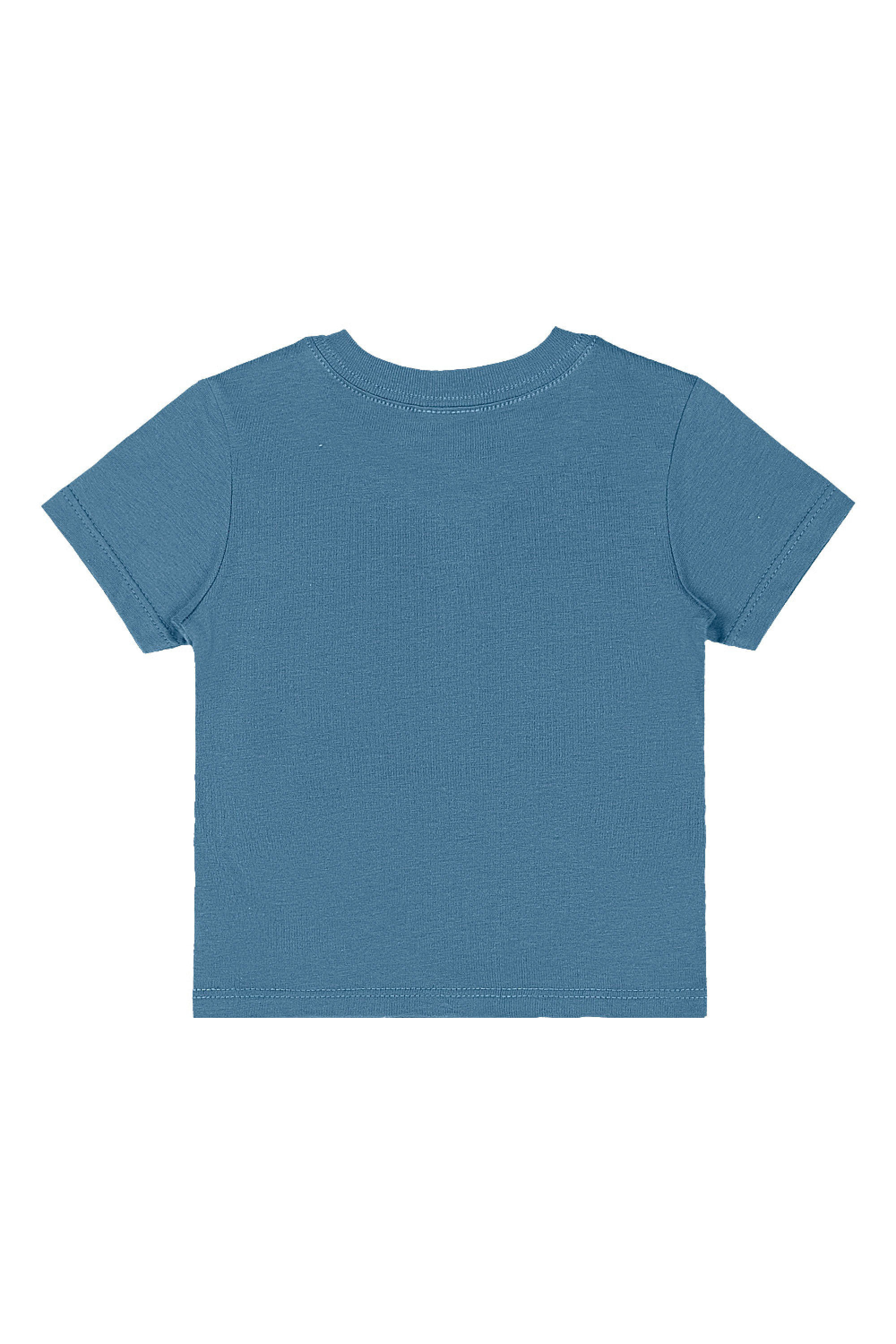 Conjunto Camisa Dino e Bermuda para Bebê Menino (Azul) Quimby - Imagem 19